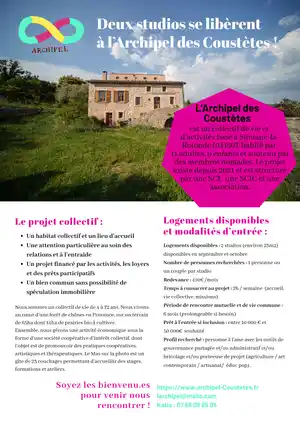 Deux studios se libèrent à l'Archipel des Coustètes pour la rentrée 2026